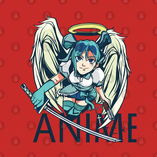 Anime Angel Warrior Girl by Kali Space