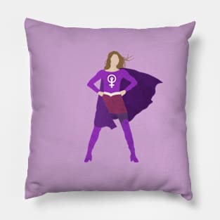 Super Woman in purple Pillow