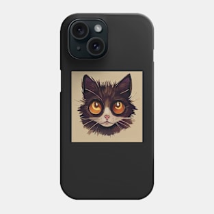 Black Cat Art Pattern Phone Case