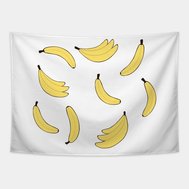 Bananas print Tapestry by Nyrrra