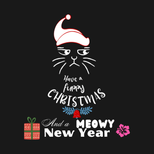 Merry  Santa Cat Christmas T-Shirt