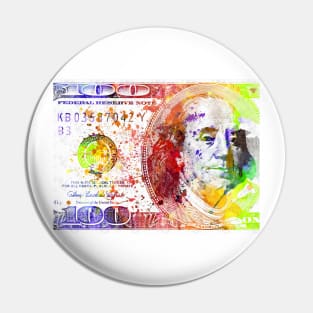 Dollar Bill Splash Pin