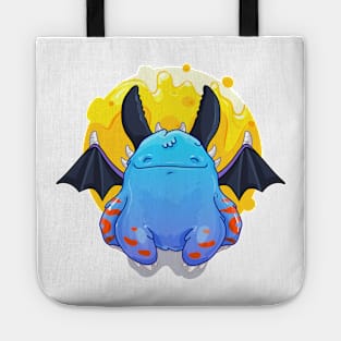 Cute Burly Friendly Happy Flying Monster Tote