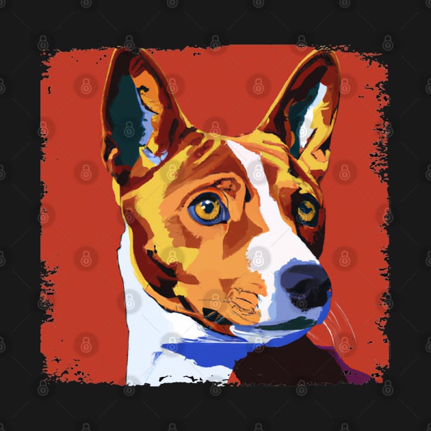 Basenji Pop Art - Dog Lover Gifts by PawPopArt