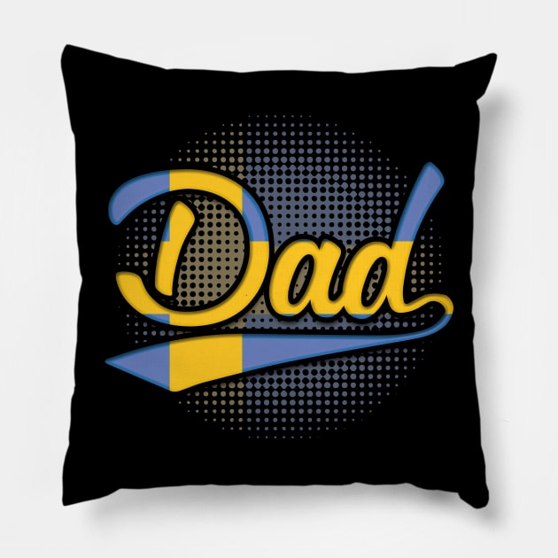 Swedish Dad - Gift for Swede From Sweden Pillow by Country Flags