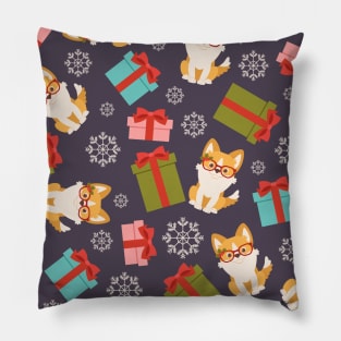 Corgi Christmas Pillow