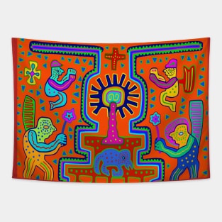 Tropical Shaman Peyote Ritual Tapestry