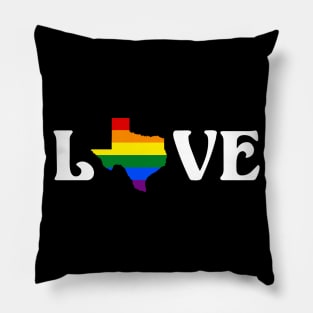 Texas LOVE | LGBT Rainbow Pride Pillow
