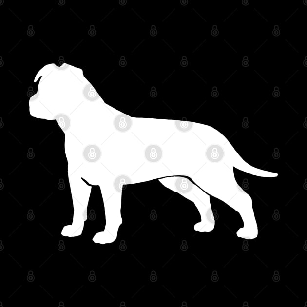 American Staffordshire Terrier Silhouette AmStaff by Coffee Squirrel