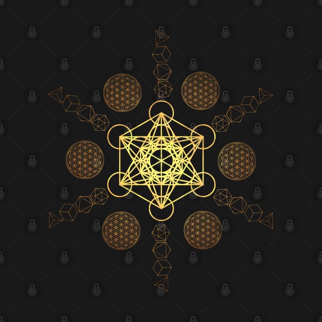 Metatron's Cube Flower of Life by Bluepress