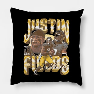Justin Fields Pittsburgh Vintage Pillow