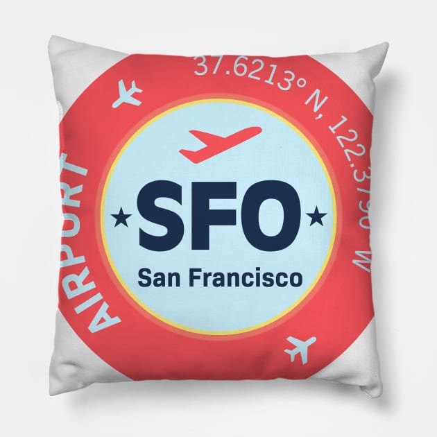 San Francisco sticker design Pillow by Woohoo
