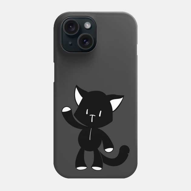 Neo The World Ends With You – Mr. Mew Gatto Nero Cat Phone Case by kaeru