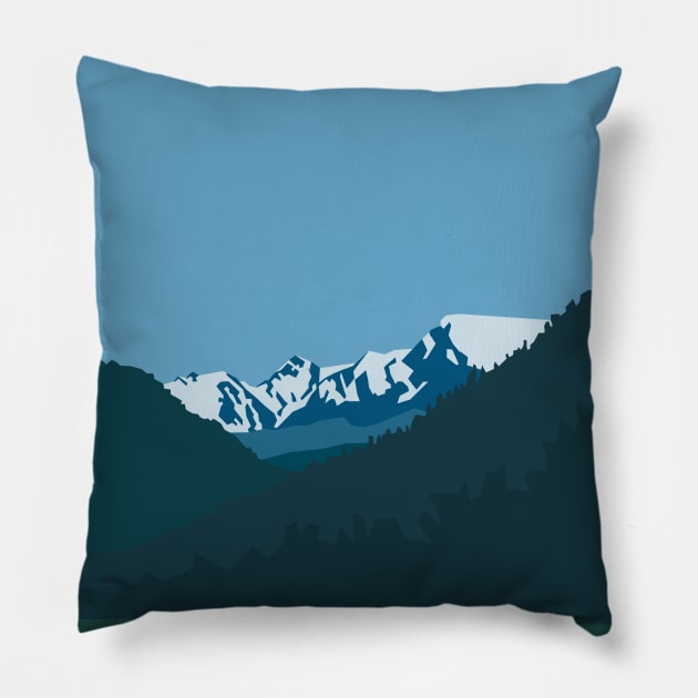 Winter rock picks, minimalism in nature. Pillow by BumbleBambooPrints