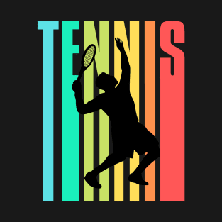 Colorful Tennis Player Silhouette T-Shirt