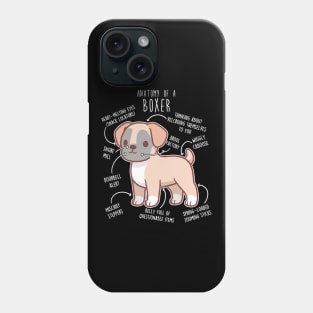 Boxer Dog Fawn Anatomy Phone Case