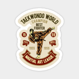 Vintage Taekwondo World Magnet