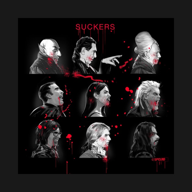 Suckers BW and Red by spacelord