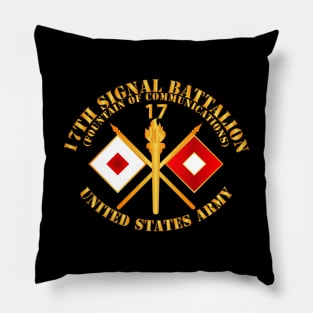 17th Signal Battalion w Unit Number - Branch - USA Pillow