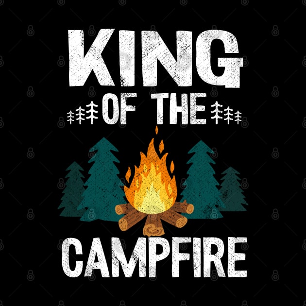 King Of The Campfire Funny Camping by Kuehni