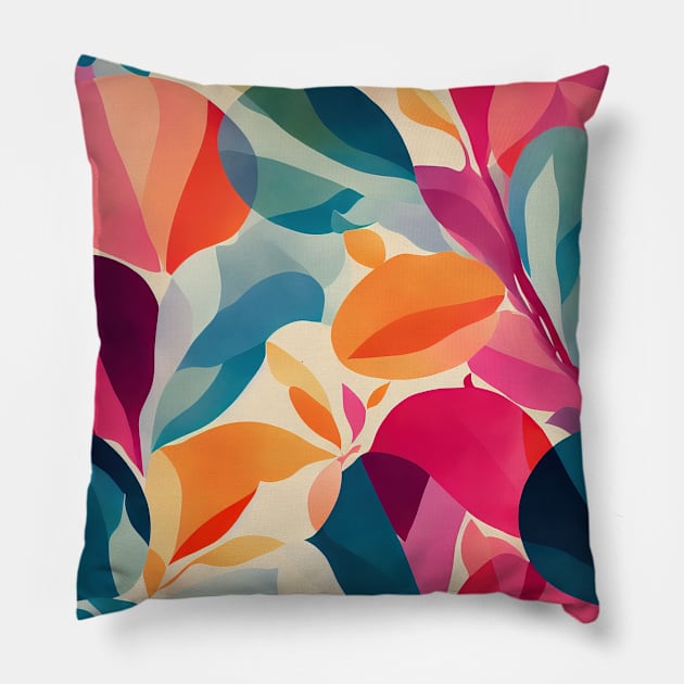 Chromatic Botanic Abstraction #5 Pillow by Sibilla Borges