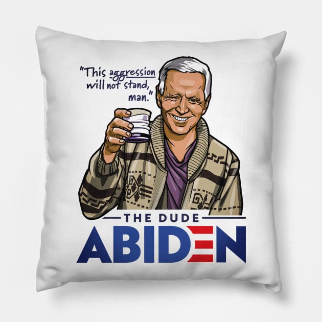 The Dude Abiden - Lebowski Pillow by RetroReview