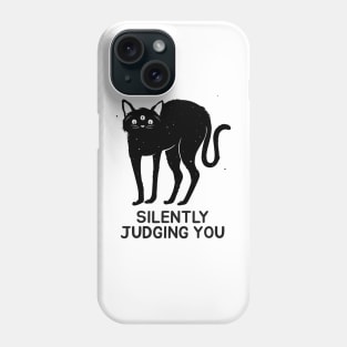 funny cat judging you Phone Case