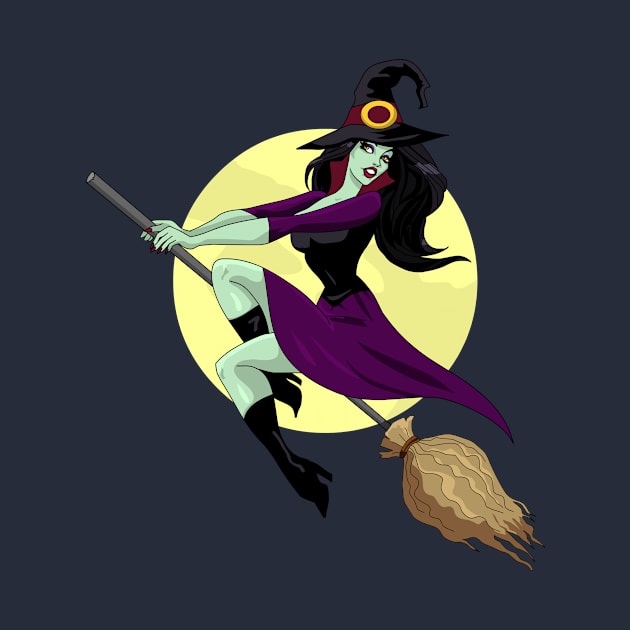 Wicked witch flying by AnishaCreations