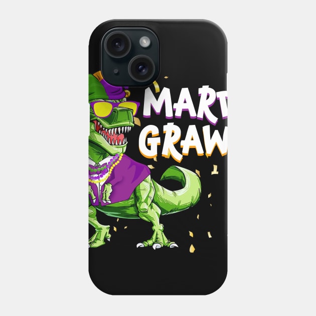 Mardi Grawr T Rex Tshirt Dinosaur Mardi Gras Costume Shirt Phone Case by Danielsmfbb