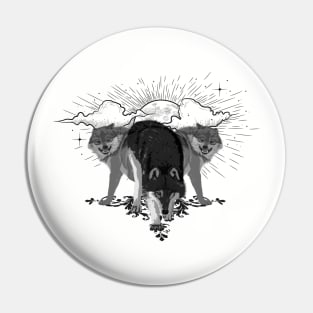 Wonderful wolves in black and white Pin