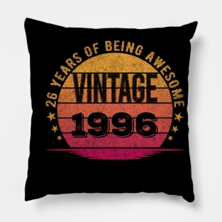 Vintage 1996 26 Year Old 26th Birthday Pillow