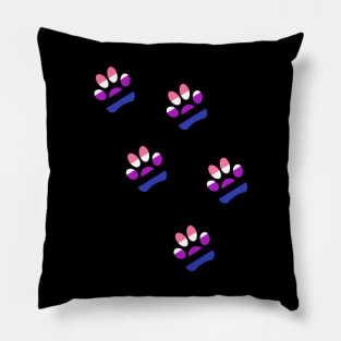 Genderfluid Pride Paws Pillow