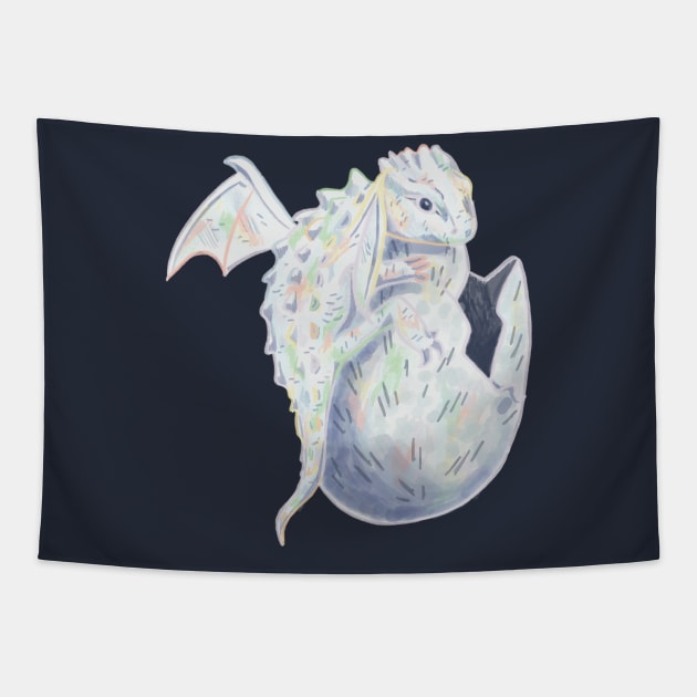 Opal Dragon Tapestry by danyellysdoodles