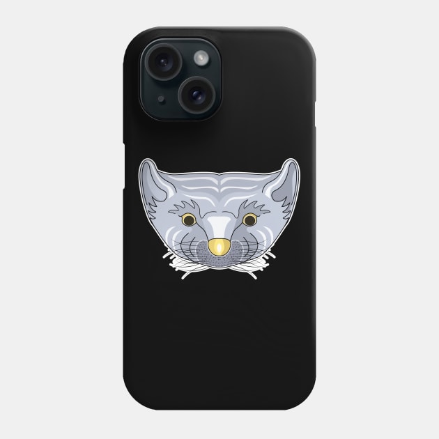 cute silver pine marten Phone Case by dwalikur