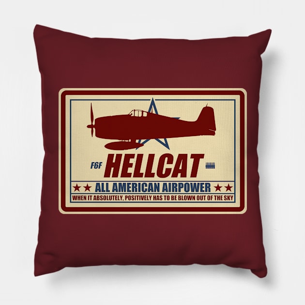 WW2 F6F Hellcat Pillow by TCP