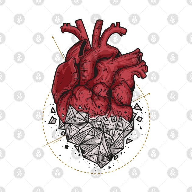 geometric heart by PaperHead