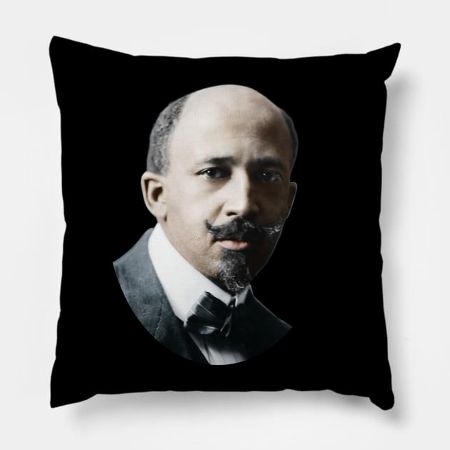 WEB Du Bois Portrait - 1918 - Colorized Pillow by warishellstore