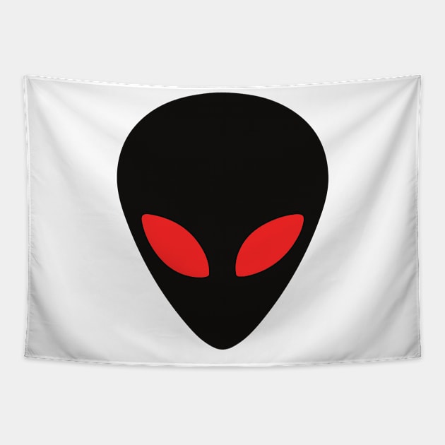 Alien Head Tapestry by Abeer Ahmad