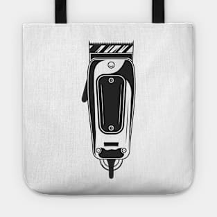 Barbershop clippes. Monochrome retro design. Tote