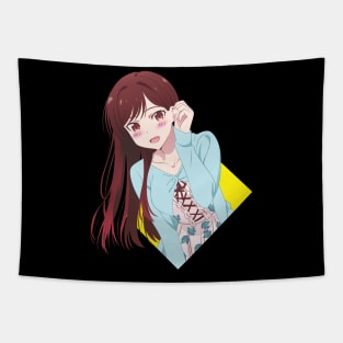 Mizuhara Chizuru small logo from Rent A Girlfriend Anime and Manga Tapestry