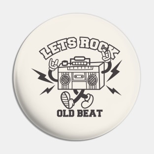 Let's Rock Old Beat Pin