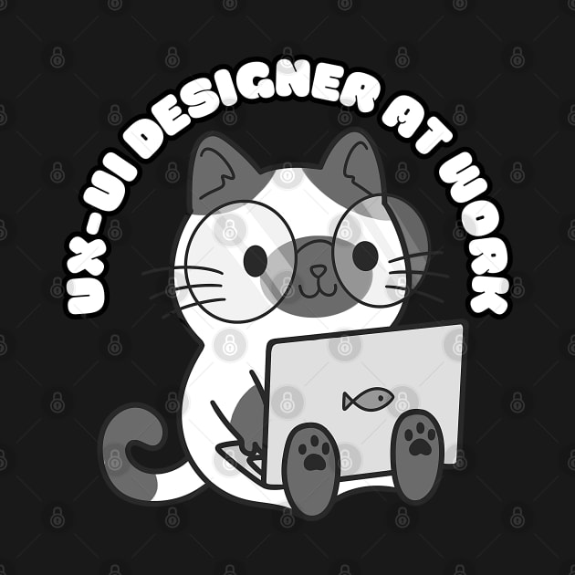 Cute Ux-Ui Designer Cat by Indieteesandmerch