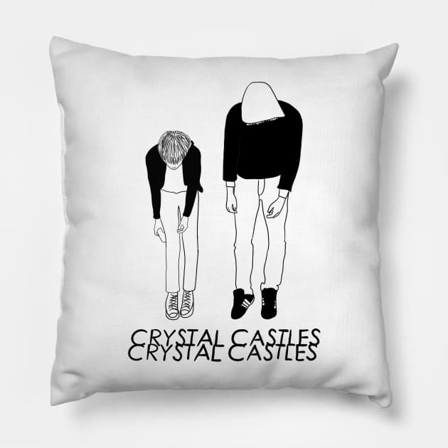 Crystal Castles line art Pillow by Cyniclothes