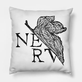 Dark and Gritty NERV logo Pillow