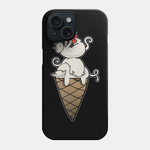 KITTY CAT ICE CREAM CONE Phone Case by teepublickalt69