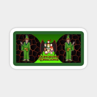 The Magician Dungeons and Dragons Cartoon Magnet