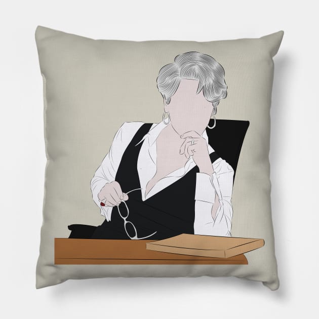 Miranda Priestly - The Devil Wears Prada Pillow by LiLian-Kaff