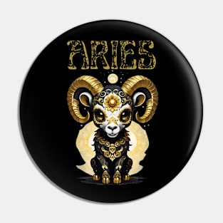 Golden Aries Pin