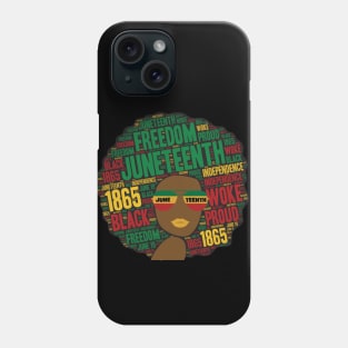 Juneteenth Black Woman Afro Phone Case