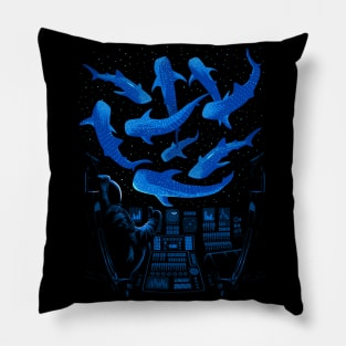 Astronaut Shark Whale Pillow